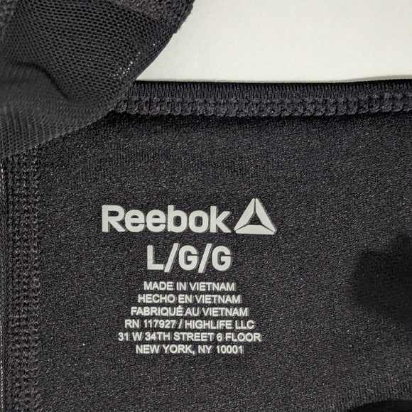 Reebok Racerback Black Sports Bra with Removable Pads Women's Size Large - Picture 7 of 8